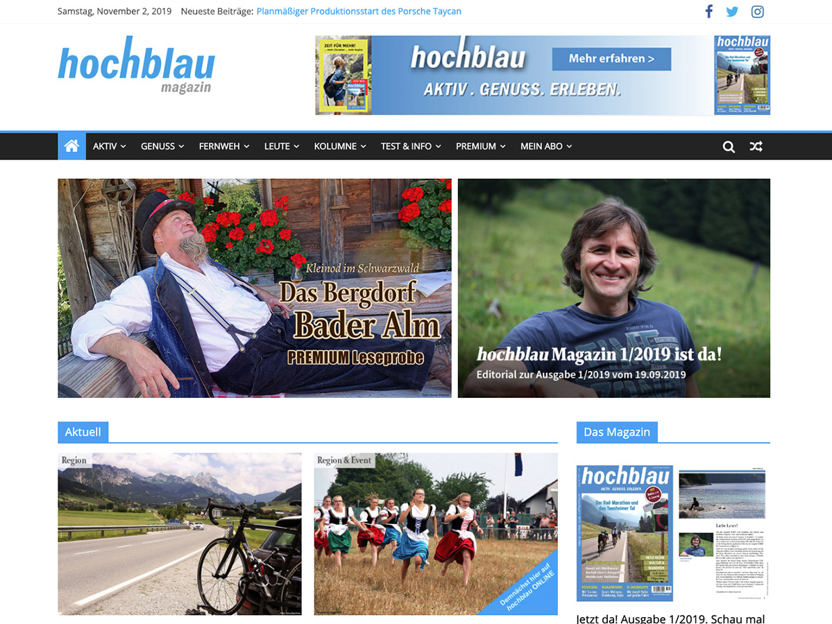 hochblau ONLINE - Freizeitmagazin